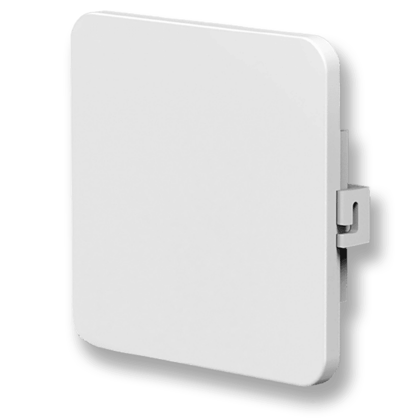 White modular blanking plate with side clip.